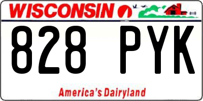 WI license plate 828PYK