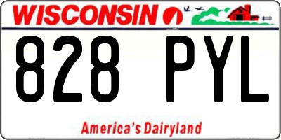 WI license plate 828PYL
