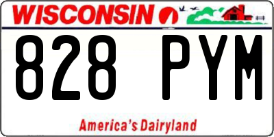 WI license plate 828PYM
