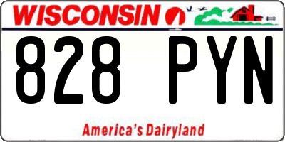 WI license plate 828PYN