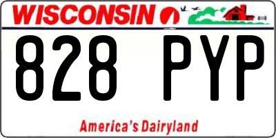 WI license plate 828PYP