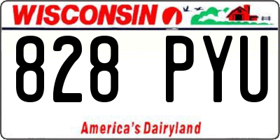 WI license plate 828PYU