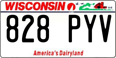 WI license plate 828PYV