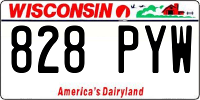 WI license plate 828PYW