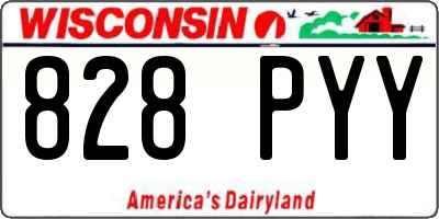 WI license plate 828PYY
