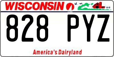 WI license plate 828PYZ