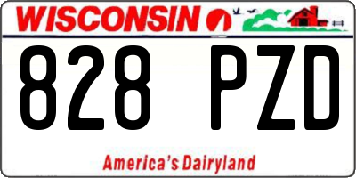 WI license plate 828PZD