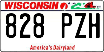 WI license plate 828PZH