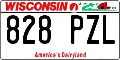 WI license plate 828PZL