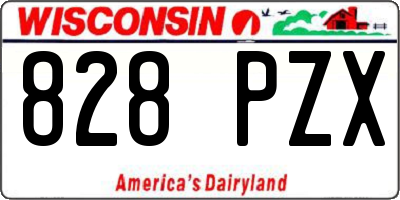 WI license plate 828PZX