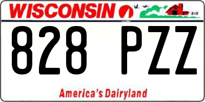 WI license plate 828PZZ