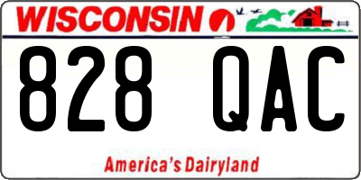 WI license plate 828QAC
