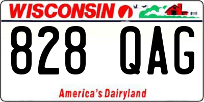 WI license plate 828QAG