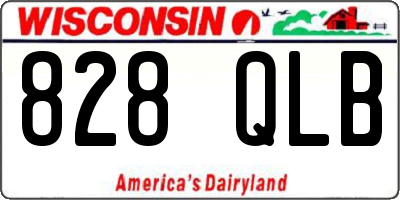 WI license plate 828QLB