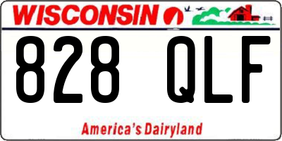 WI license plate 828QLF