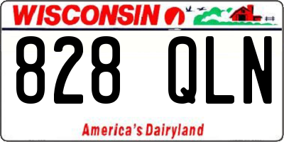 WI license plate 828QLN
