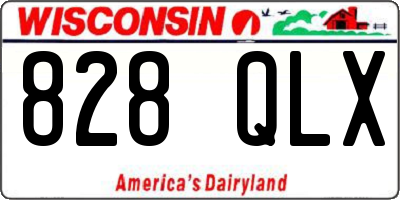 WI license plate 828QLX