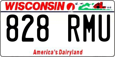 WI license plate 828RMU
