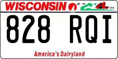 WI license plate 828RQI
