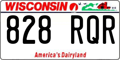 WI license plate 828RQR