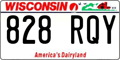 WI license plate 828RQY
