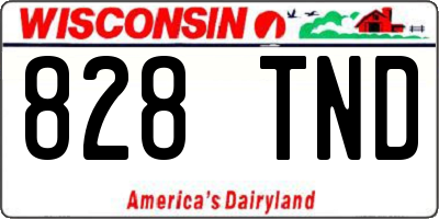 WI license plate 828TND