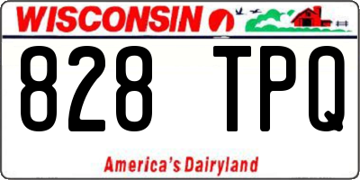 WI license plate 828TPQ