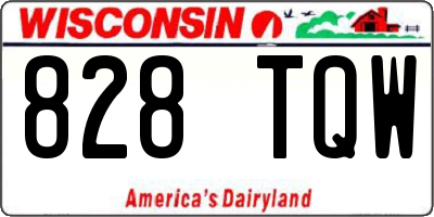 WI license plate 828TQW