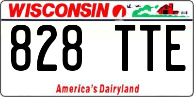 WI license plate 828TTE