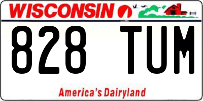 WI license plate 828TUM