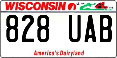 WI license plate 828UAB