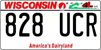 WI license plate 828UCR