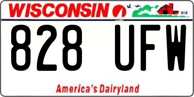 WI license plate 828UFW