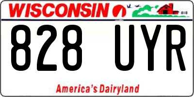 WI license plate 828UYR