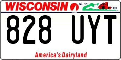 WI license plate 828UYT