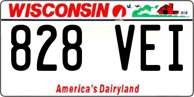 WI license plate 828VEI