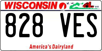 WI license plate 828VES