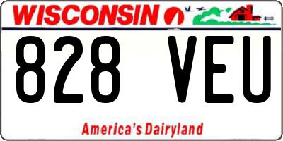WI license plate 828VEU