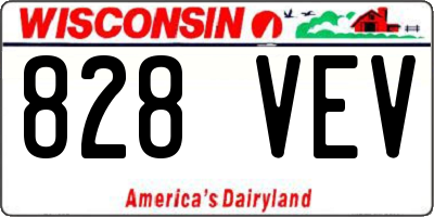WI license plate 828VEV