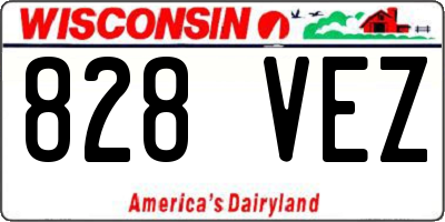 WI license plate 828VEZ