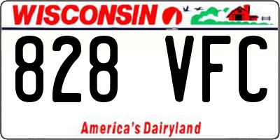 WI license plate 828VFC