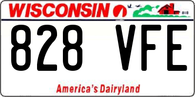 WI license plate 828VFE