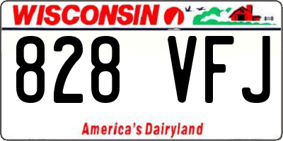 WI license plate 828VFJ