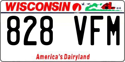 WI license plate 828VFM