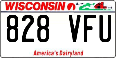 WI license plate 828VFU