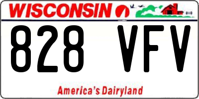 WI license plate 828VFV