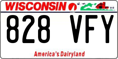 WI license plate 828VFY