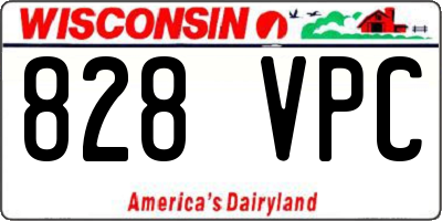 WI license plate 828VPC