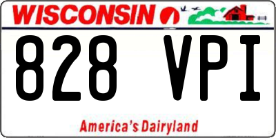 WI license plate 828VPI
