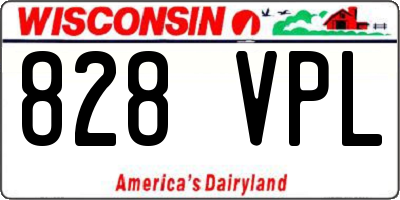 WI license plate 828VPL